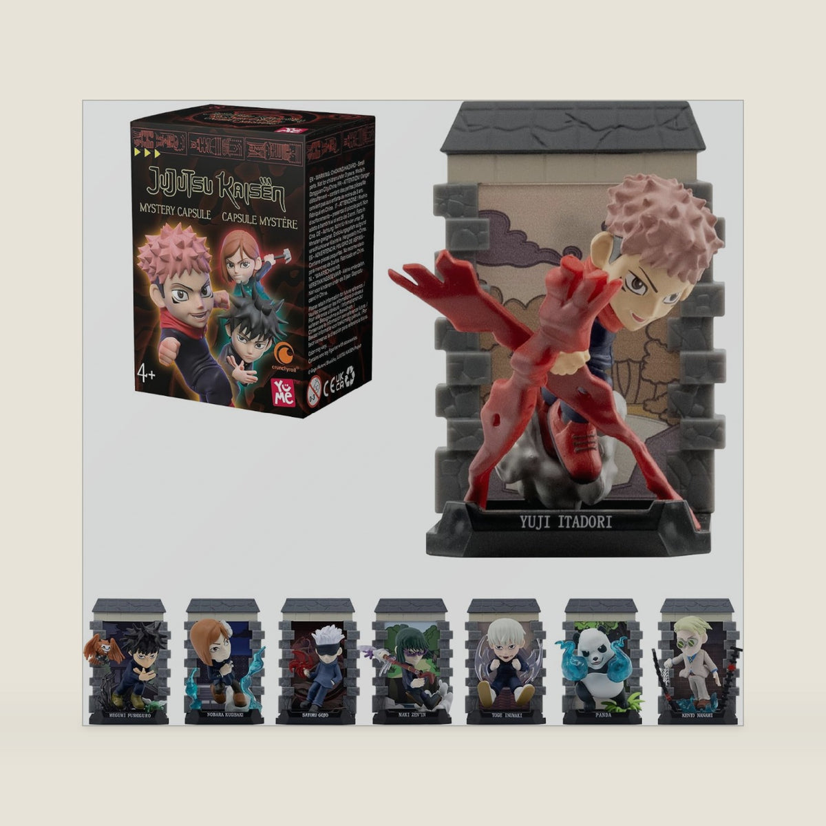 YuMe Official Blind Box (1 Pack) - Collectible Figures Mystery Blind Box Includes Yuji, Gojo, Megumi, Nobara & More - Ideal Gift for Anime Lovers, Collectors, Birthdays & Holidays