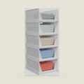 caktraie 5 Pack Stackable Closet Storage Basket - Stackable Storage Bins