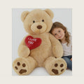 BENINY 36 Inch Brown Giant Teddy Bear Plush with Red Heart, Stuffed Animal
