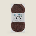 Estako Cozy Thick & Quick Yarn, 20% Wool 80% Acrylic, Super Bulky #6, Brown
