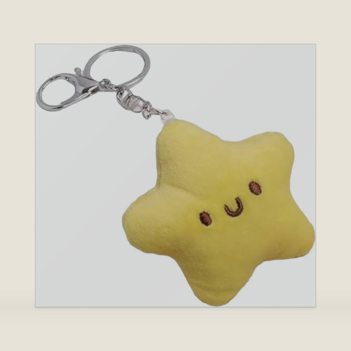 1Pcs Yellow Plush Star Keychain Backpack Accessories Doll Pendant Heart Healing in Addition to Serving as a Keychain Women's Keyrings and Keychains