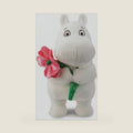 Aurora, 61556, Moomin Standing with Pink Flower 6.5 In, Soft Toy, White