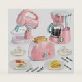 Joyin Play Kitchen Toys, Pretend Food Kitchen Accessories Girls Toy with Coffee Maker, Mixer, Toaster with Realistic Lights& Sounds, Birthday Gift for Kids