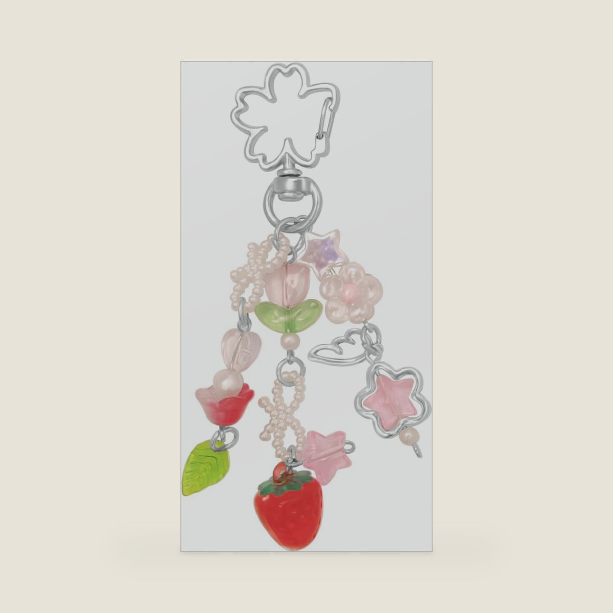 AGEN KGEN Aesthetic Y2K keychains Cute Butterfly Star Strawberry Bear Guitar Keychains Charms for Women Bag Purse Gifts