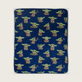 Jay Franco Star Wars The Mandalorian Plush Throw Blanket - Measures 50 x 60 Inches - Kids Super Soft Fleece Bedding Features Baby Yoda, Grogu