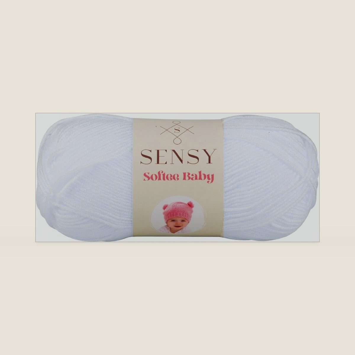 S Sensy Softee Baby-Premium Anti-Pill Acrylic #3 Light Yarn White 273 Yards