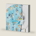 Jay Franco Kids Plush Mini Pillow Buddy & 40 x 50 Inch Travel Throw Set - Kids Super Soft 2 Piece Cuddle Blanket Set, Bluey