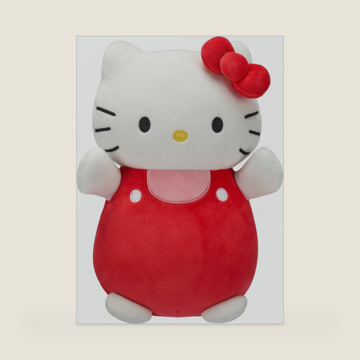 Squishmallows Original 10-Inch in Red and Pink Overalls HugMees - Medium-Sized Ultrasoft Official Jazwares Plush