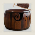 Wood Yarn Bowl with Lid, Crochet Bowls for Yarn,Knitting Yarn Bowl with Holes Storage,Yarn Holder Bowl for Crocheting and Knitting 7X4in,Knitting Bowl for Handmade Crocheting Accessories