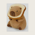 Ditucu Cute Capybara Plush Pillow with Wearable Toast Headgear Stuffed Animal Bread Capibara Plushies Toys Gifts for Kids Brown 11 inch