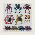 20pcs Random Fidget Spinners,DIY Deformable Robot Fingertip Toys,Decompression Spinner,Deformable Creative Mechanical Gyro Toys,Stress Relief Mechanical Chain Toy for Kids Adults，Party Supplies