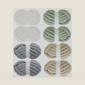 MABOZOO Assorted Chunky Yarn for Hand Knitting 8 Pack, Fluffy Jumbo Chenille Yarn, Soft Plush Yarn Bulky, Giant Thick Fuzzy Yarn for Arm Knitting, Cream & Khaki&Sage&Grey(31.7 yds,8 oz Each Skein)