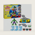 Play-Doh Marvel Hulk Smash & Squish Kids Playset with Bendy Action Figure and Accessories, Imagination Toys for Boys and Girls 4 and Up