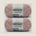 Bernat Maker, Cotton Soft Yarn for Crocheting, Soft Peach, 2-Pack