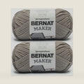 Bernat Maker, Cotton Soft Yarn for Crocheting, Clay, 2-Pack