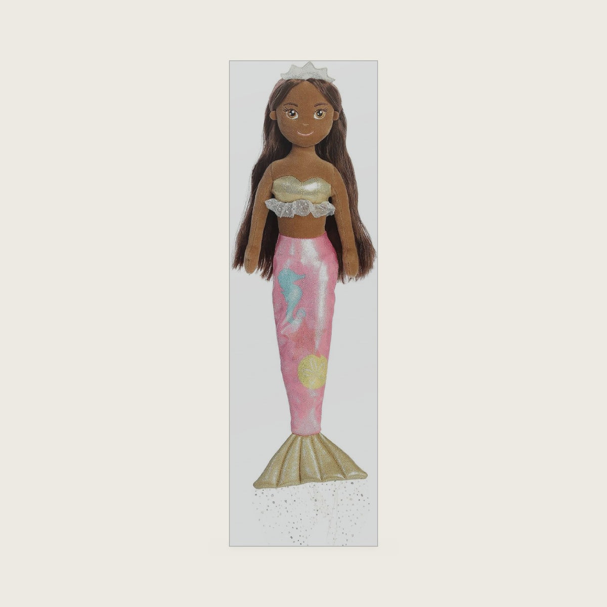 ® Enchanting Sea Sparkles™ Coastal Sparkles Seychelles™ Stuffed Doll - Imaginative Play - Magical Companions - Pink 18 Inches