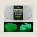 120g Glow in The Dark Yarn for Crocheting and Knitting; 120m(144yds) Yarn for Beginners with Easy-to-See Stitches; Worsted-Weight Medium #4; Yarn for Beginners Crochet Kit Making