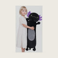 Dalmao 36" Giant Black Axolotl Stuffed Animal, Cute Soft Long Axolotl Plush Body Squishy Pillow Big Plushies Toy, Gift for Kids, Boys, Birthdays