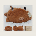 Mewaii Highland Cow Plush Pillow Cute Plushies, Fluffy & Huggable, 13 in