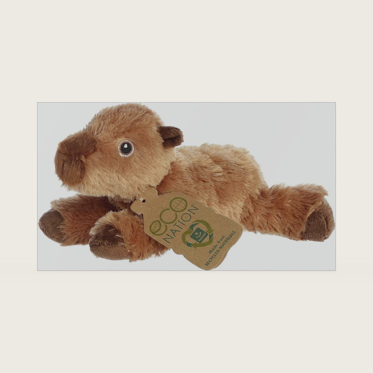 ® Responsibly Made Eco Nation™ Eco Softies™ Capybara Stuffed Animal - Ideal for Playtime Adventures - Perfect for Birthdays or Just Because - Brown 8.5 Inches