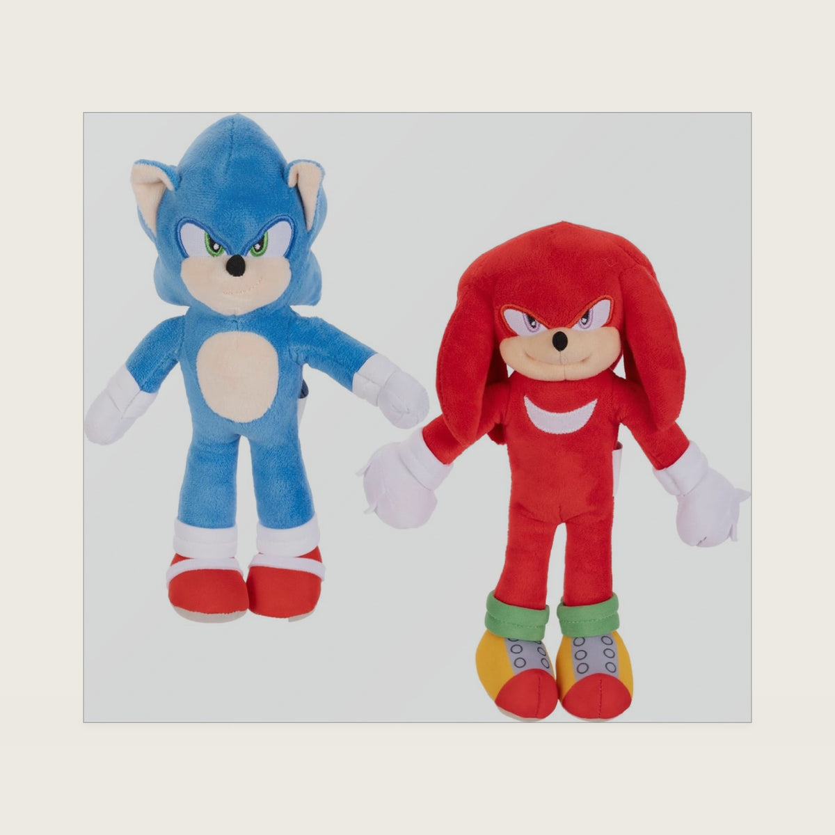 Sonic The Hedgehog 3 Movie Plush - Sonic The Hedgehog & Knuckles 9-Inch Stuffed Toy Figures - 3 Movie, 2-Pack Kids Plush Toy Figure Set