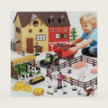 Pupu Pig Farm Animals Barn House Toys - Kids Tractor Toy with Lights & Sound, Horse Stable, Cowshed, Chicken Fence, Animal, Farm Accessories, Easter Birthday Gifts for Boys Toddlers Ages 3+