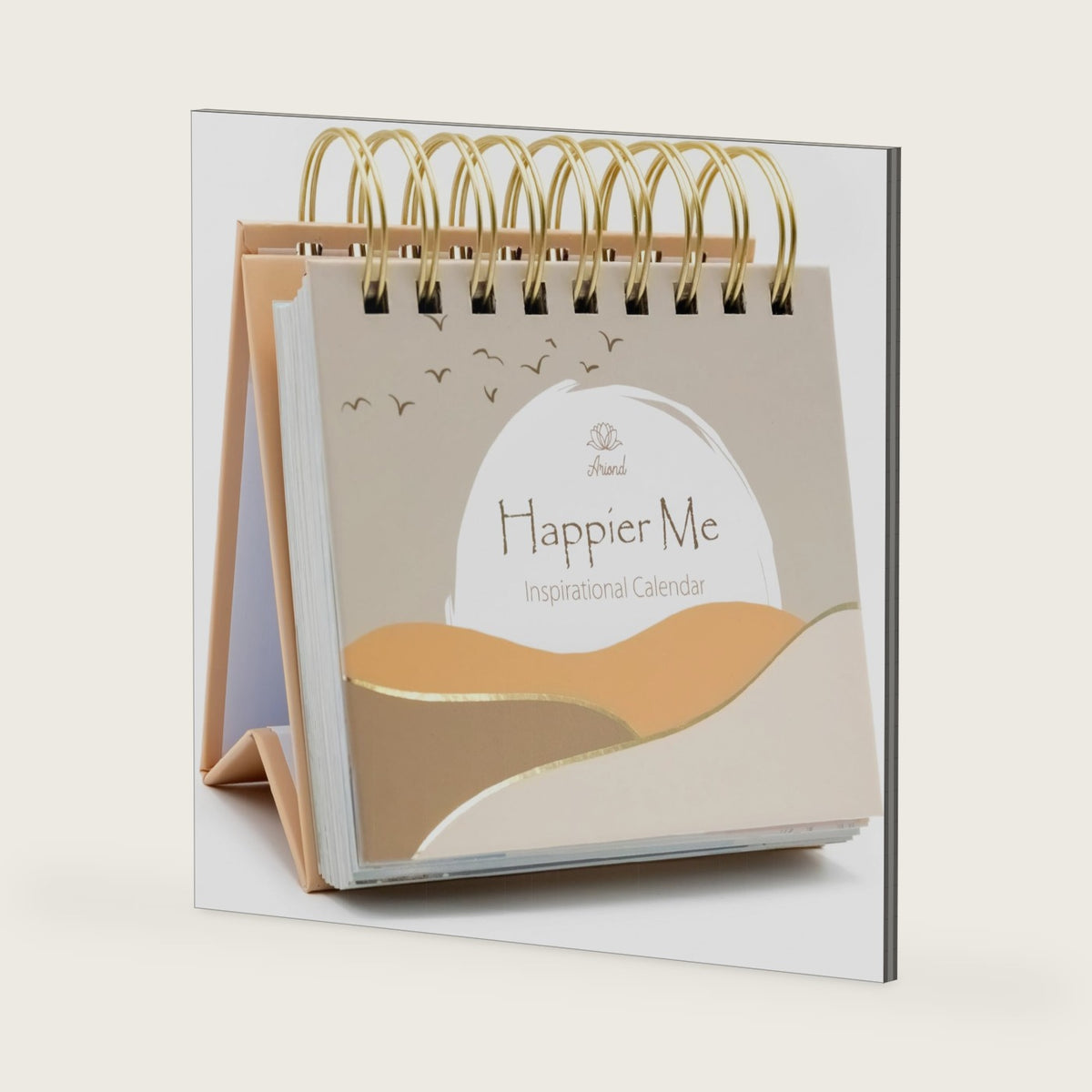 Happier Me - Peach Daily Affirmation Calendar with Inspirational Quotes