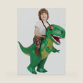 COMIN Inflatable Dinosaur Costume Kids Blow Up T Rex Dino Costumes Funny Fancy Dress for Halloween Party