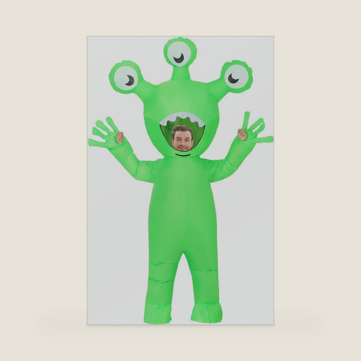 COMIN Halloween Inflatable Alien Costume Adults Blow Up Costumes Inflatables Funny Ride on Blow up Cosplay Costumes for Men