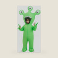 COMIN Halloween Inflatable Alien Costume Kids Cosplay Costumes Funny Ride on Blow Up Costumes Alien Suit for Teens