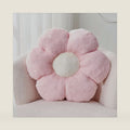 Kcvvcr Pink Flower Pillow, Cute Decorative Flower Shaped Throw Pillow with Faux Rabbit Fur, 14.9" Soft Flower Plush Throw Pillow Floor Pillows Room Décor for Bedroom Living Room