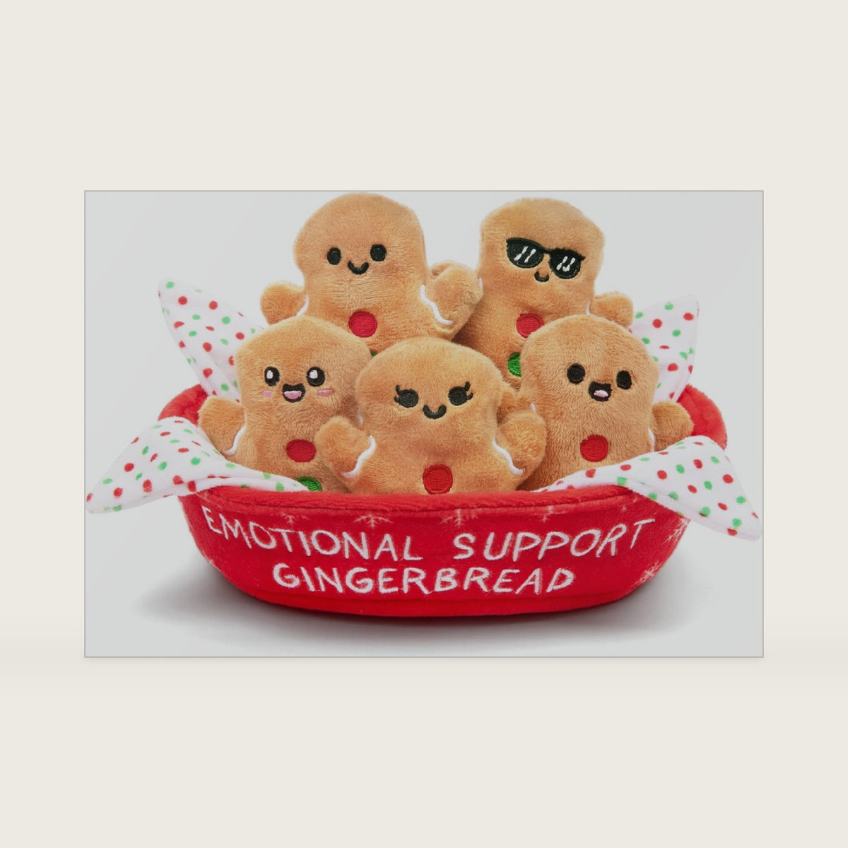 Emotional Support Gingerbreads, Christmas Stuffed Animals by Relatable