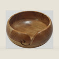 Handmade Acacia Wood Yarn Bowl – Large Knitting & Crochet Holder for Tangle-Free Crafting – 6.5” x 3” (Natural Finish) – Gift for Knitters & Crocheters
