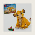 Simba The Lion King Cub Building Toy - Collectible Play & Display Set - 6 Year Old Girl & Boy Birthday Gift - Detailed Model of Simba - 43243