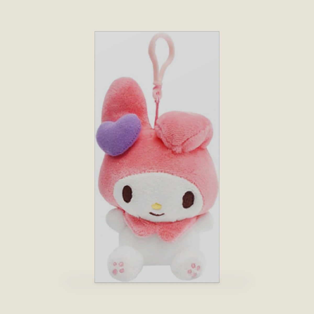 Friends bag hook Cutie For Animal Friends Character Plush Bag Clip Keychain Backpack Hanger 1PC 4.7in (마이멜로디-큐티)