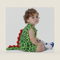 VISGOGO Baby Boy Romper Cartoon Animal Tail Sleeveless Jumpsuits Summer Clothes Toddler Onesie Bodysuits