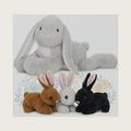 MaoGoLan 4Pcs Large Bunny Stuffed Animal with 3 Babies Inside, 24" Giant Easter Bunny Plush Toys, Soft and Cuddly Gray Stuffed Rabbit Gift for Kids,Girls,Boys,Teens