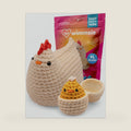 Wimmsie Crochet Animal Kit for Beginners - Easy Beginner Crochet Kit for Kids - Amigurumi Chicken Chick & Egg - 3 Kawaii Stuffed Animals - Cute DIY Yarn Plush