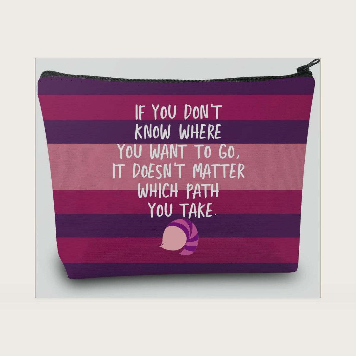 BDPWSS Cheshire Cat Makeup Bag: Alice in Wonderland Fan Zipper Pouch