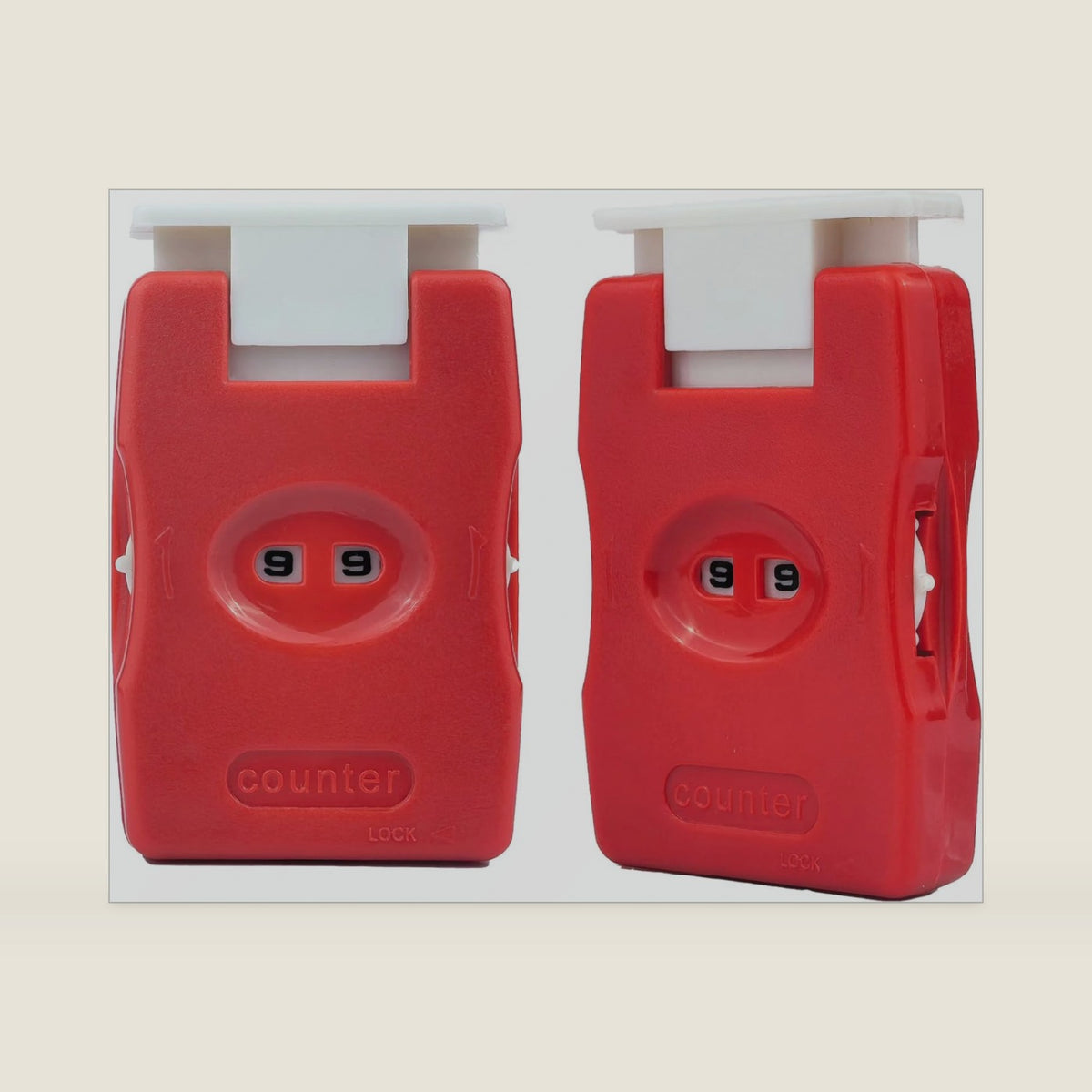 2 Pieces Knitting Counters, Knitting Needle Marking Tool, Plastic Knitting Stitch Counter, Crochet Yarn Row Counter Red