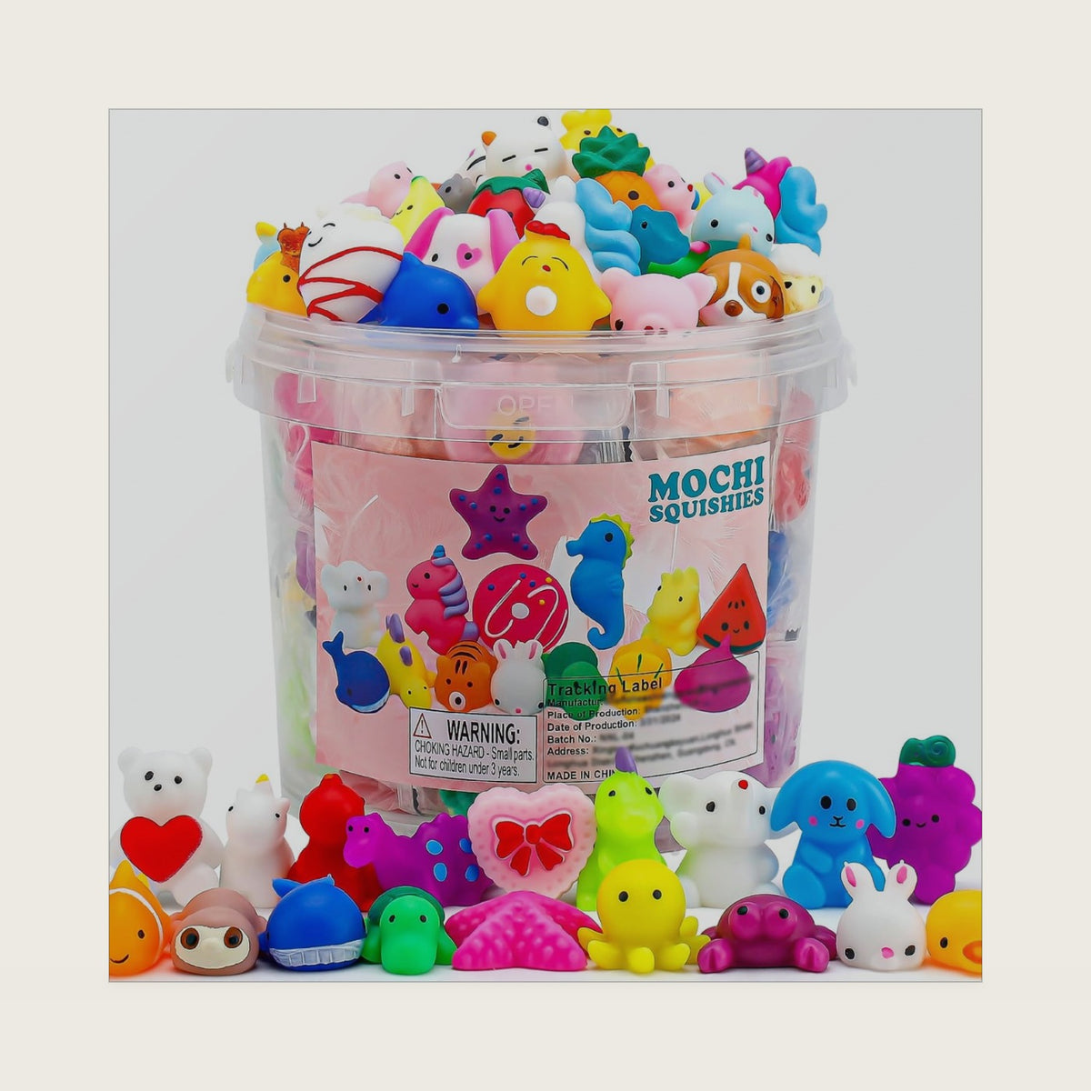 100 Pack Mochi Squishy Toys, Party Favors for Kids 4-8-12,Birthday Gifts Treasure Box Classroom Prizes Goodie Bag Stuffers, Mini Squishy Fidget Toys, Carnival Prizes in Bulk