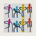 8 PCS Suction Cup Robot Toy,Shape Changing Telescopic Pop Tubes Autism Sensory Toy Kids Girls Boys Toddlers Adult,Funny Robot Action Figure Bendable Fidget Toy Gift Birthday Party Favors Christmas
