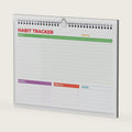 Hadigu Habit Tracker Calendar (Undated 12 Month) with Spiral Bound and Hanger, A4 size (8.3"x11.7"), Habit Planner, Daily Weekly and Monthly Tracker, Colorful Layout