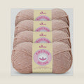 Cotton Bliss #4 Cotton Blend Yarn, 4-Pack (640Yds/400G), Pink Cashmere