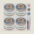 Katech Fairyland Yarn for Crocheting Knitting-4 Packs Gradient Cake Yarn