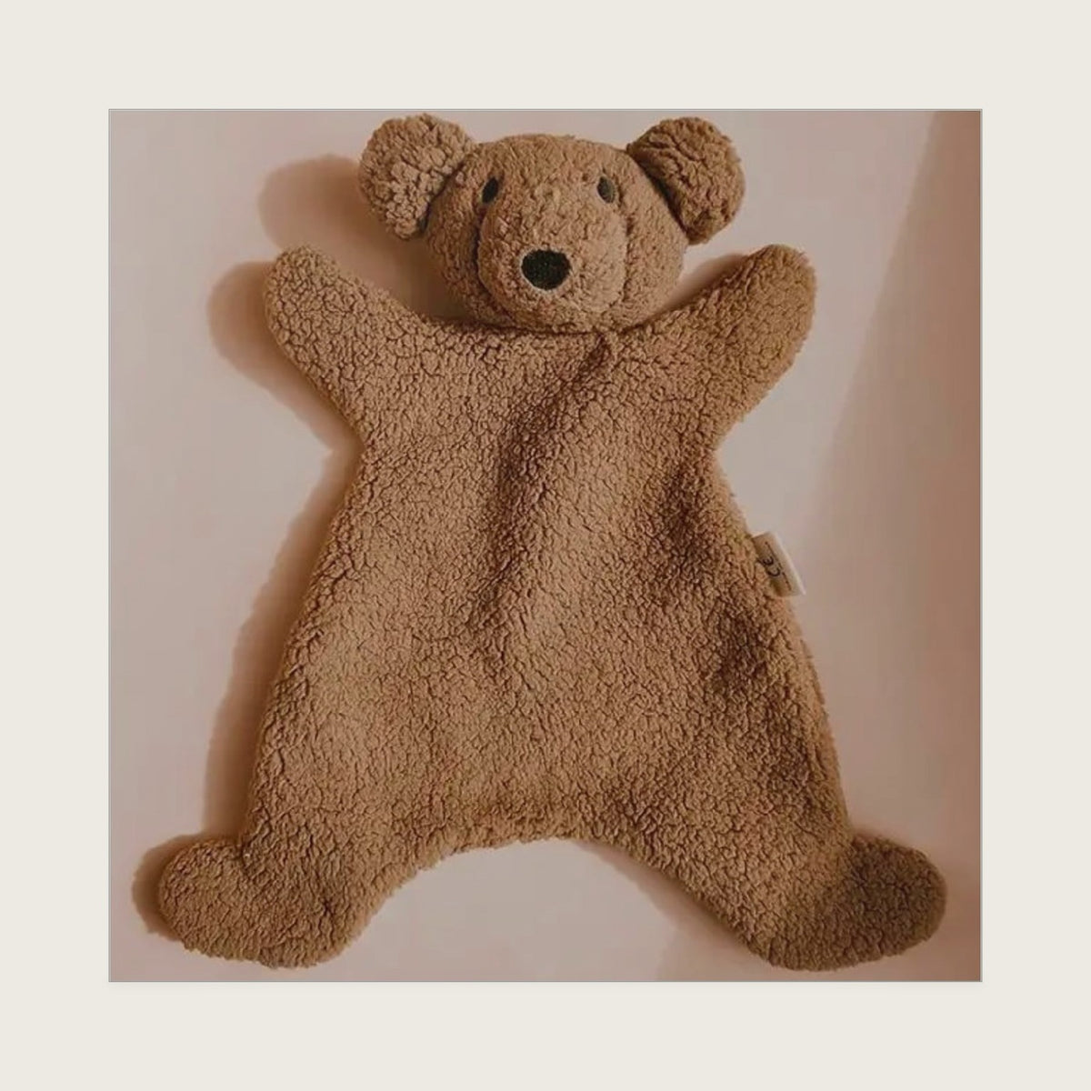 Teddy Bear Lovey Comforter Toy for Babies, Snuggle Toy Baby Girl & Boy, Nursery Soft Little Lovie for Newborns and up, Cuddly Plush Security Blanket Infants 0-6 Months, 12inch (Brown Bear)
