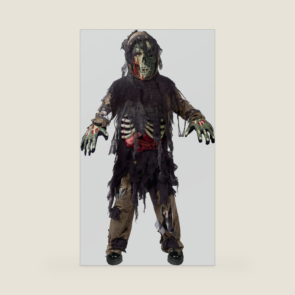 Spooktacular Creations Swamp Deluxe Skeleton Living Dead Zombie Costume for Halloween Kids Monster Role-Playing