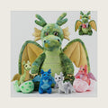 Arrowbash 7 Pcs Dragon Stuffed Animal Mom with Babies Eggs Gift Set