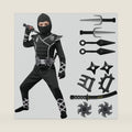 Spooktacular Creations Halloween Ninja Costume, Ninja Outfit Set for Kids, Halloween Costumes for Boys Dress Up Party