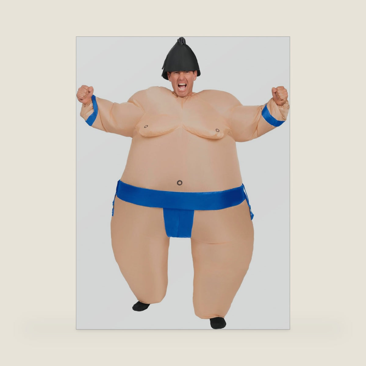 Spooktacular Creations Sumo Inflatable Costume for Adult, Funny Air Blow Up Costumes, Full-Body Sumo Costume
